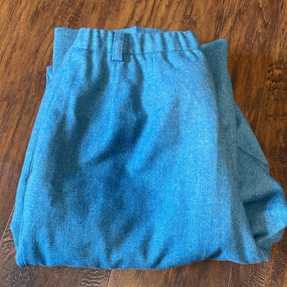 Pendleton | Women's Blue Pants Size 6 Virgin Wool Career Classic Zip Lined Pants